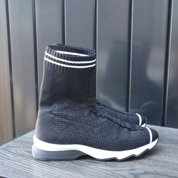 FENDI Rockoko Hi-Top Sock Sneaker - Picture 2 of 4